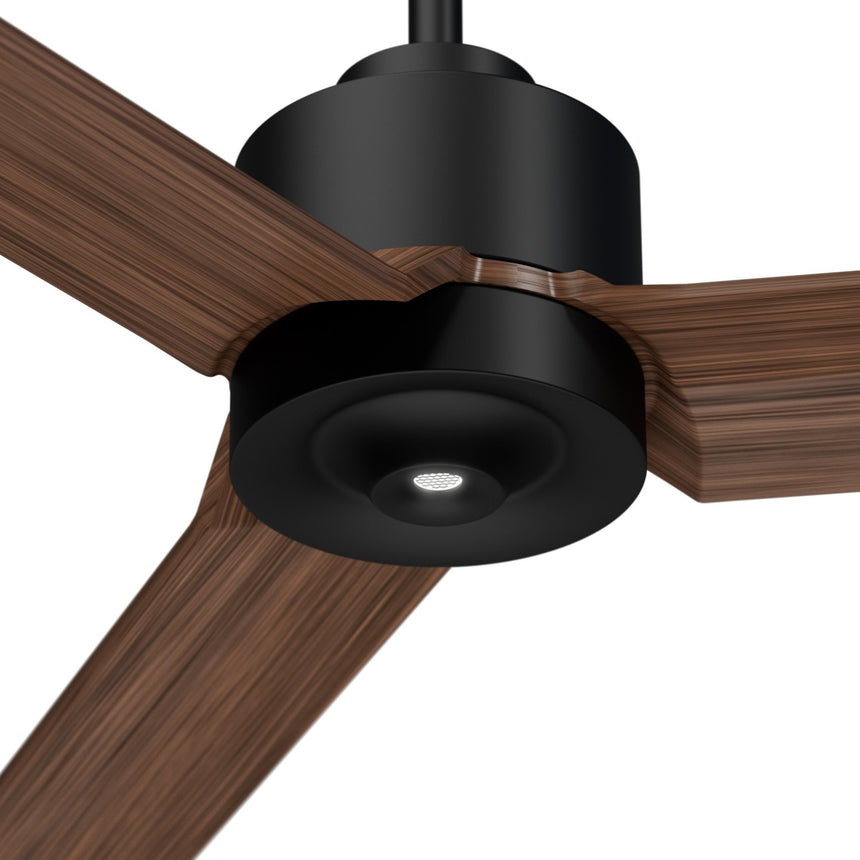 Ventilador de techo con luz Sulion Anne 220cm LED negro y madera oscura motor DC CCT — vista 4