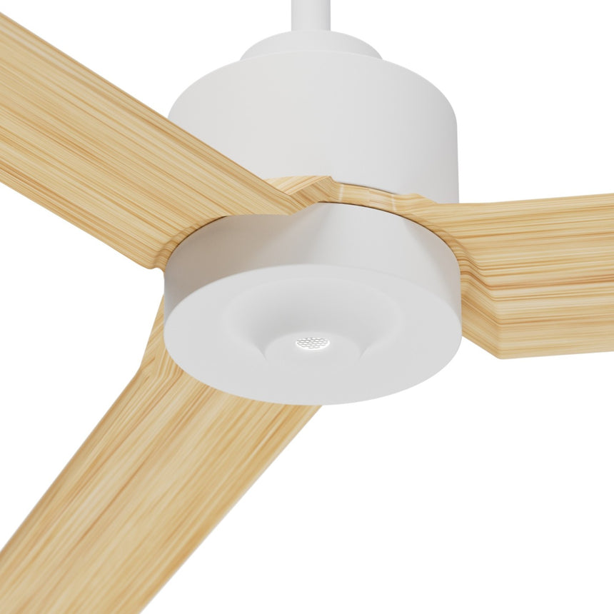 Ventilador de techo con luz Sulion Anne 220cm LED blanco y madera clara motor DC CCT — vista 4