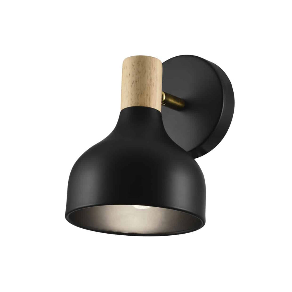 AJP ARAN 10969 ARAN BLACK-WOOD WALL LIGHT 1 X 40W E-14