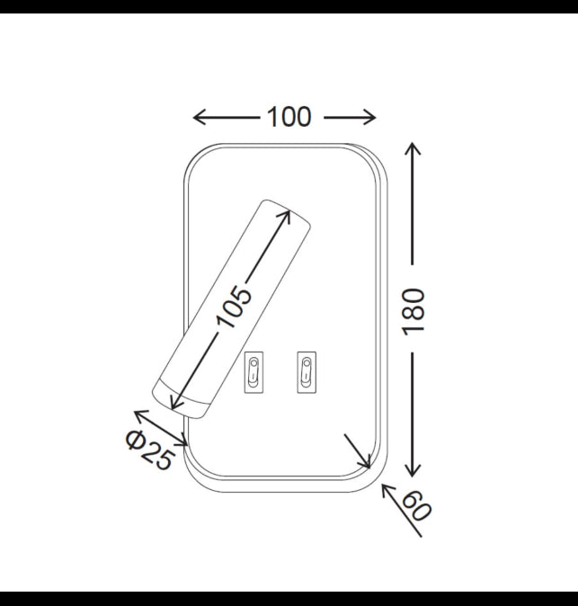 Aplique LED de pared blanco MUÑO8616