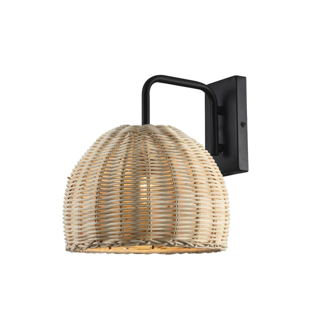 AJP PULA 10978 WALL LIGHT PULA BLACK-WICKER 1 X 60W E-27