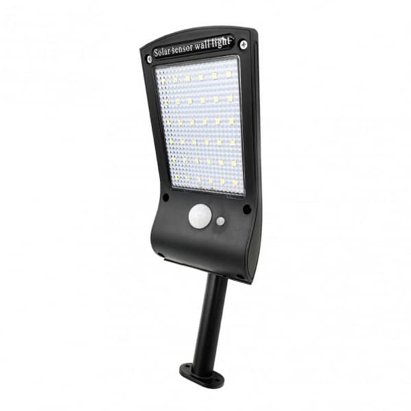 Fabrilamp Kira Aplique solar 6500K negro 400lm IP65 sensor movimiento + crepuscular 166664009