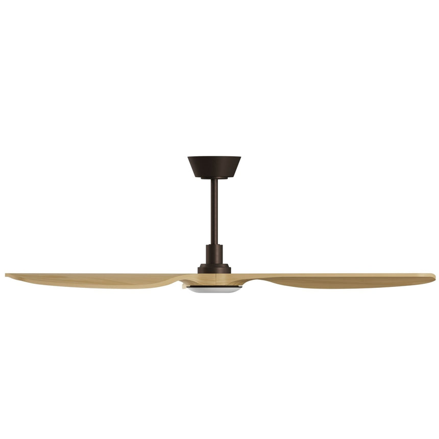 Ventilador de techo con luz Sulion Balcony Neo 142cm marrón y madera media motor DC — vista 3