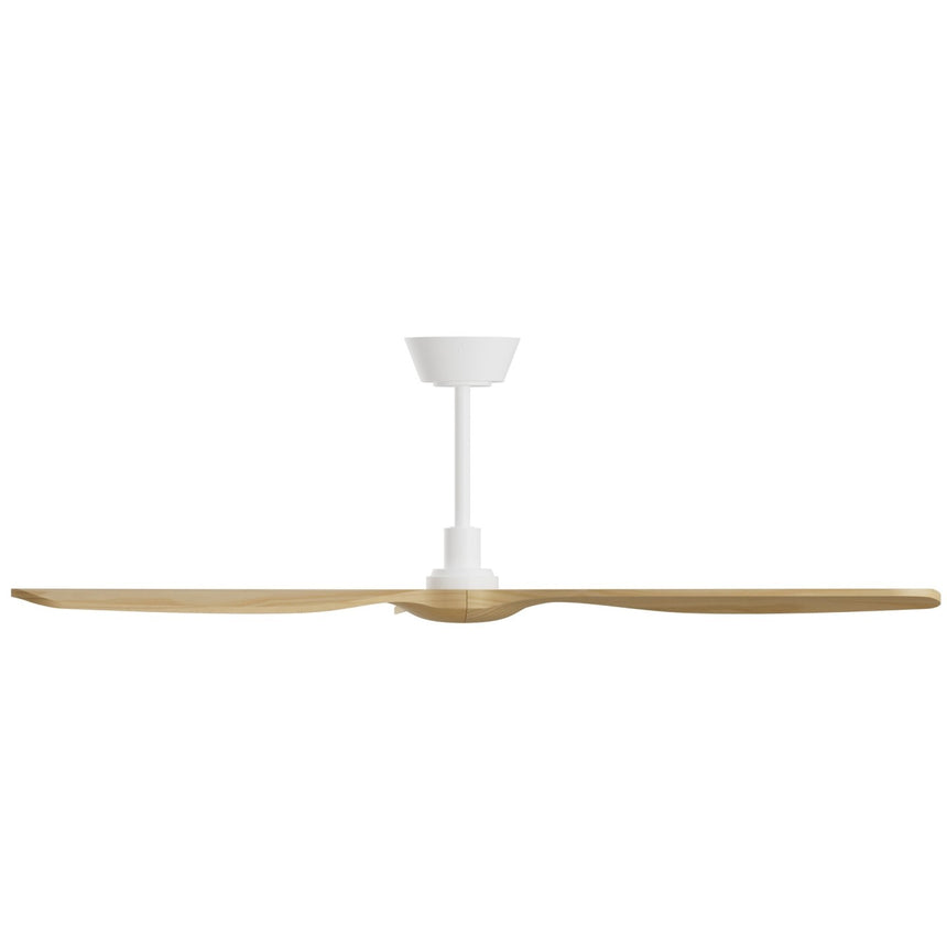 Ventilador de techo Sulion Balcony Neo 142cm blanco y madera media motor DC con mando — vista 3