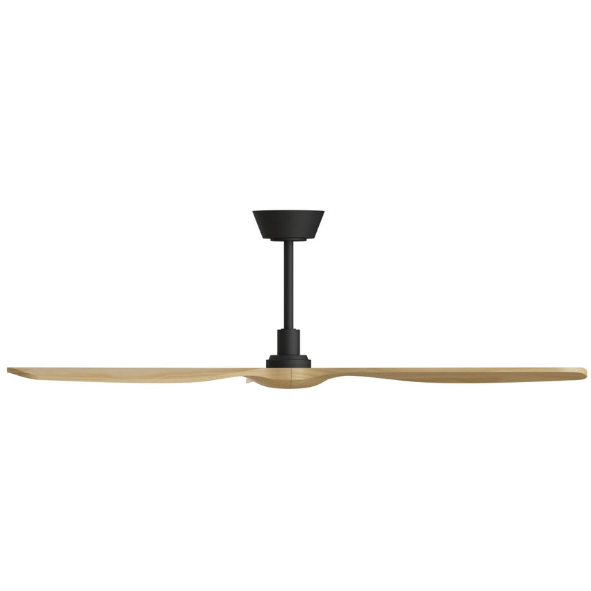 Ventilador de techo Sulion Balcony Neo 142cm negro y madera media motor DC con mando — vista 2