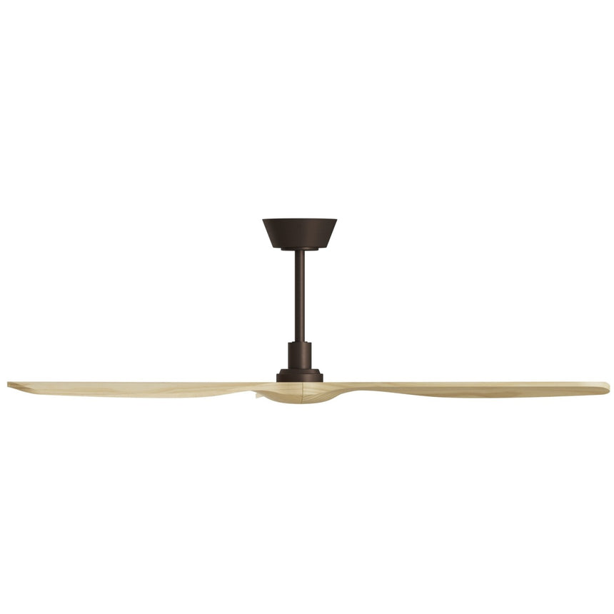 Ventilador de techo Sulion Balcony Neo 142cm marrón y madera clara motor DC con mando — vista 3