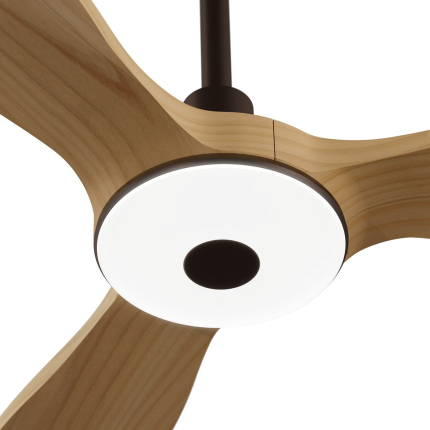 Ventilador de techo con luz Sulion Balcony Neo 107cm marrón y madera media motor DC — vista 7