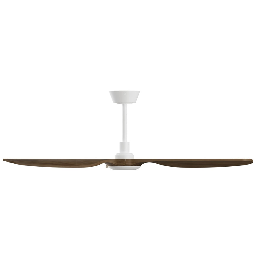 Ventilador de techo con luz Sulion Balcony Neo 142cm blanco y madera oscura motor DC — vista 3