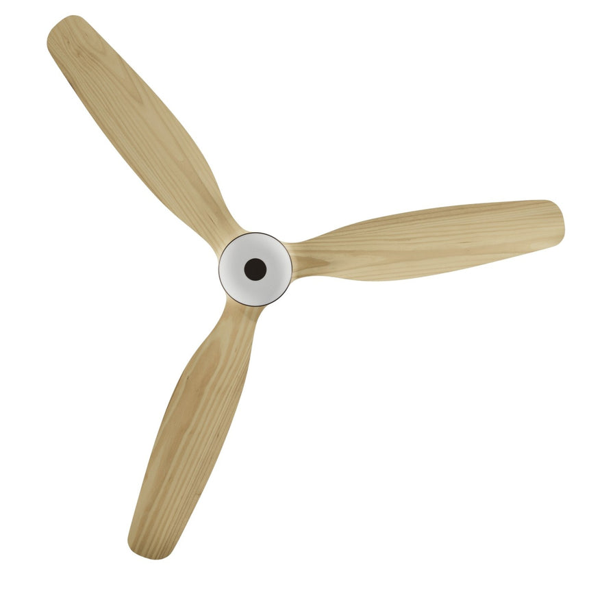 Ventilador de techo con luz Sulion Balcony Neo 142cm marrón y madera clara motor DC — vista 5