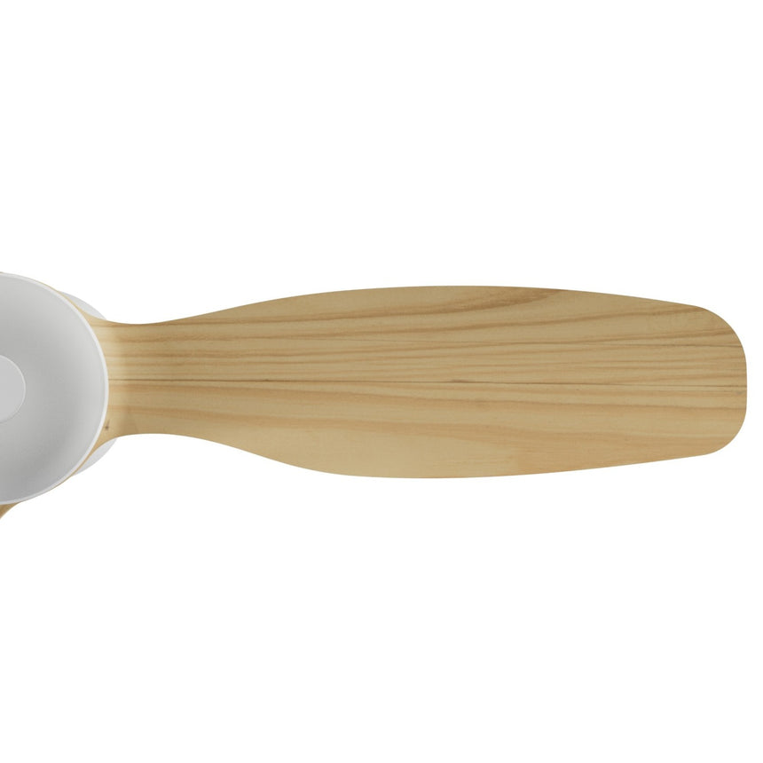 Ventilador de techo con luz Sulion Balcony Neo LED madera blanco apto exterior CCT IP44 Ø107cm 2309149