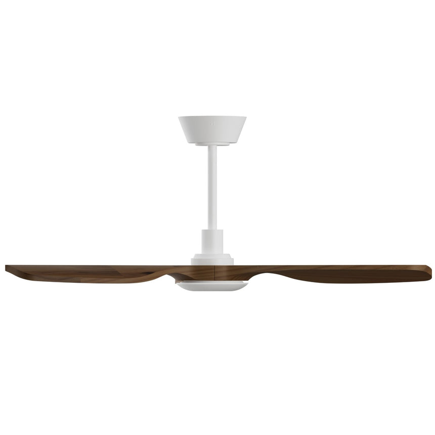 Ventilador de techo con luz Sulion Balcony Neo 107cm blanco y madera oscura motor DC — vista 3