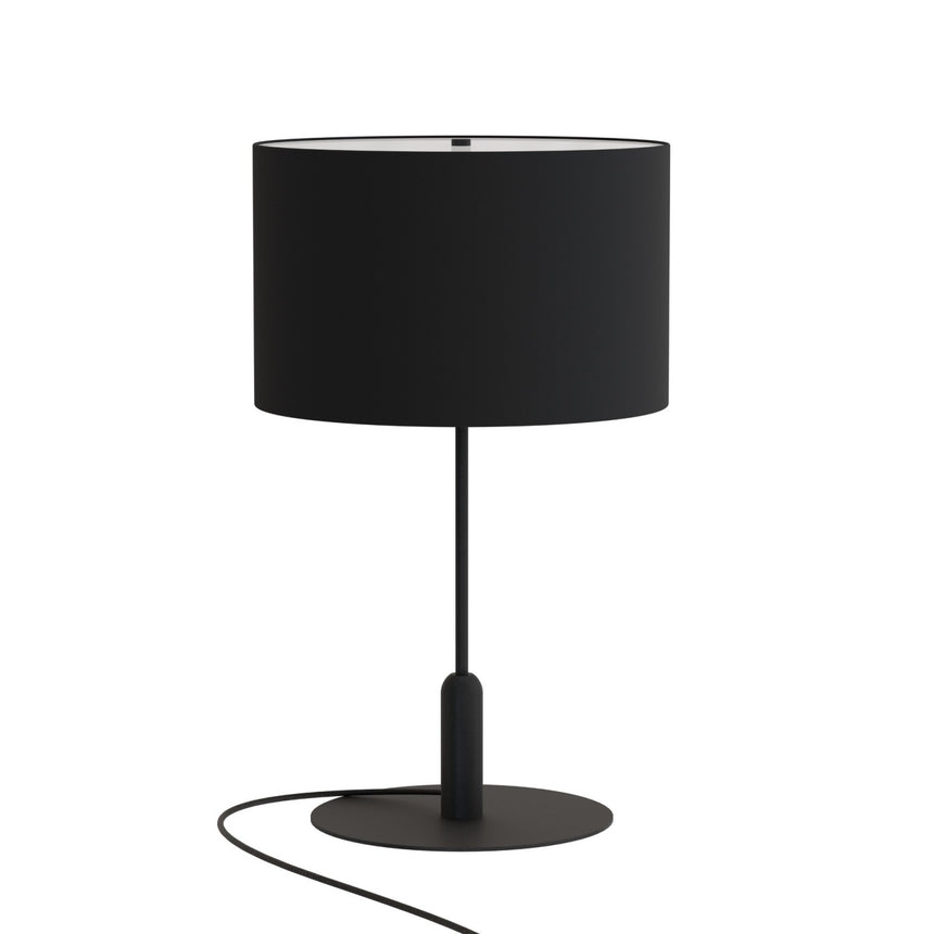 Lámpara de sobremesa Sulion Basic Stylo LED E27 metal tela negro 40W 2173597