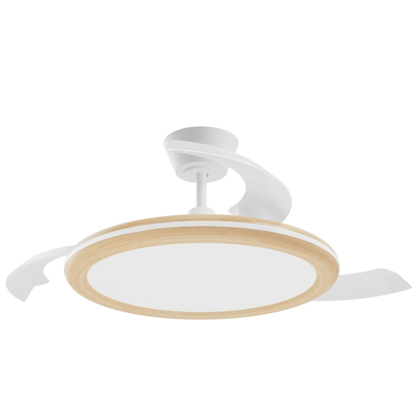 Ventilador de techo con luz Sulion Bombay Estilo 107cm LED madera y lechoso motor DC 22395 — vista 2
