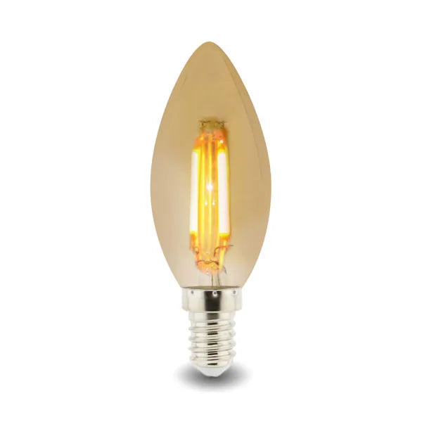 LEDME LED Filament Bulb E14 C35 4W Amber 2300K LM8553