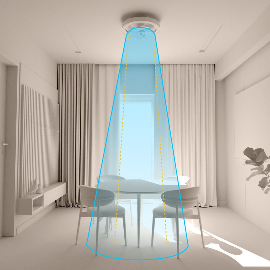 Ventilador de techo con luz Sulion Brisa 60cm LED gris claro y transparente motor DC — vista 6
