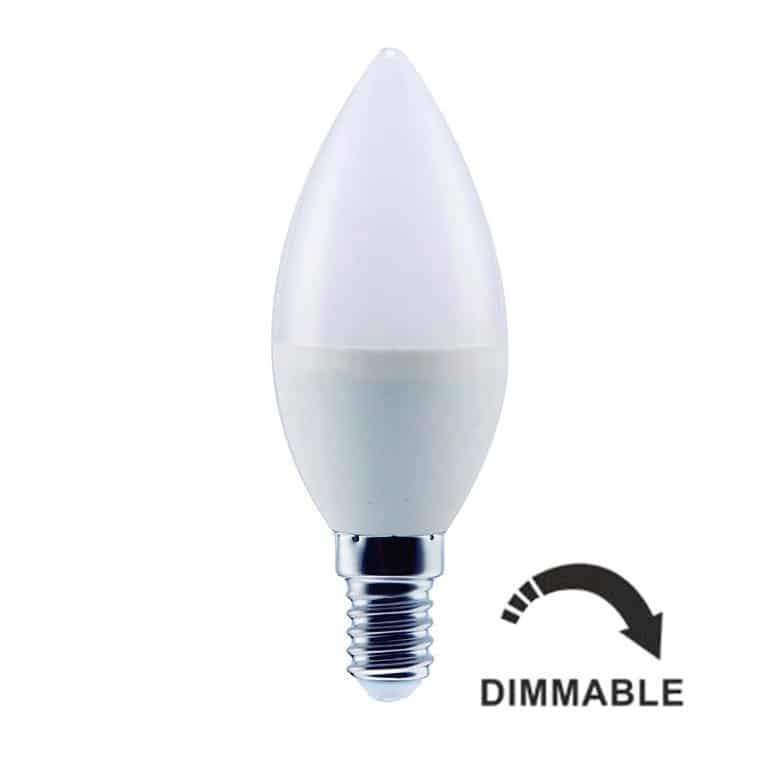 ALG Matte Candle Led Bulb E14 7W 5000K Dimmable Dimmable