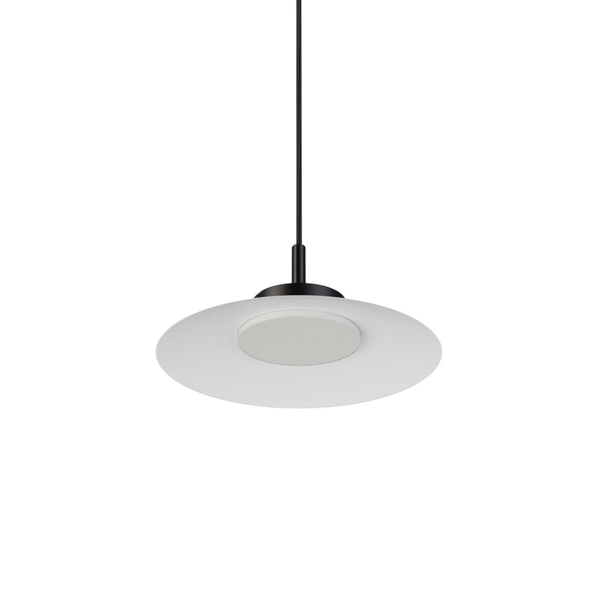 Lámpara de techo colgante Sulion Carmen LED metal CCT Ø30cm 9W negro y tulipa blanca — ref. 2200033 (4)