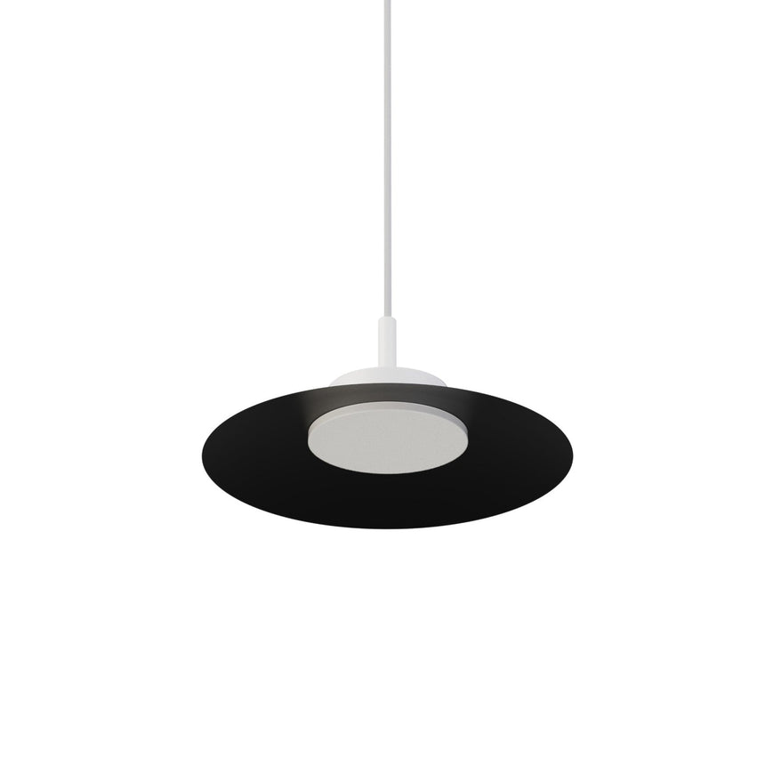 Lámpara de techo colgante Sulion Carmen LED metal CCT Ø30cm 9W blanco y tulipa negra — ref. 2200057 (4)