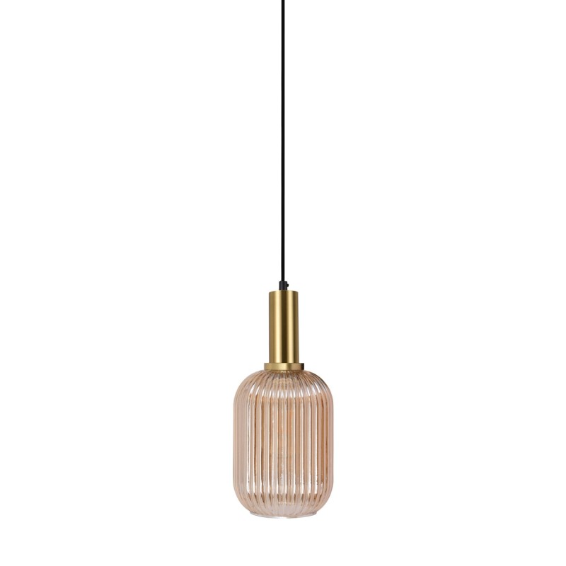 1-light pendant lamp in gold-painted steel 8922