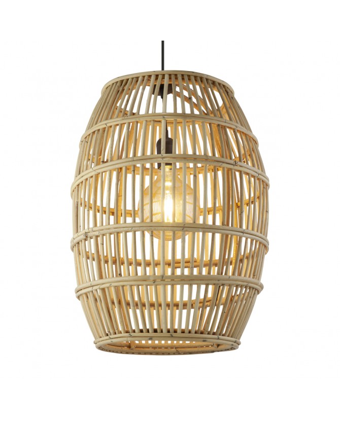 AJP Riviera Natural Wood Pendant Ceiling Lamp 1 x E27 11133