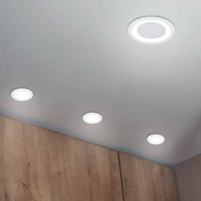 Trio Core Empotrable LED de plástico estera blanca 652610131