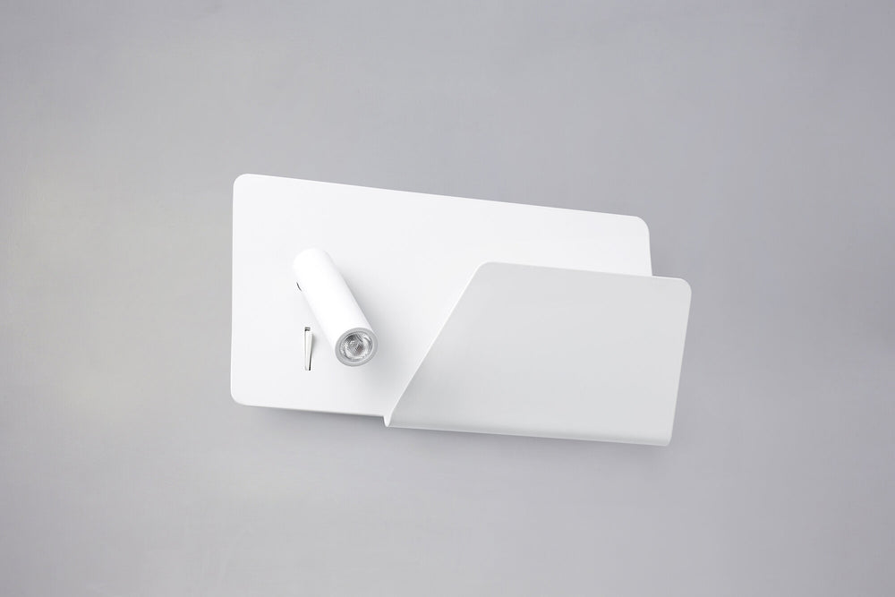 Faro SUAU USB White wall lamp with right reader 62122