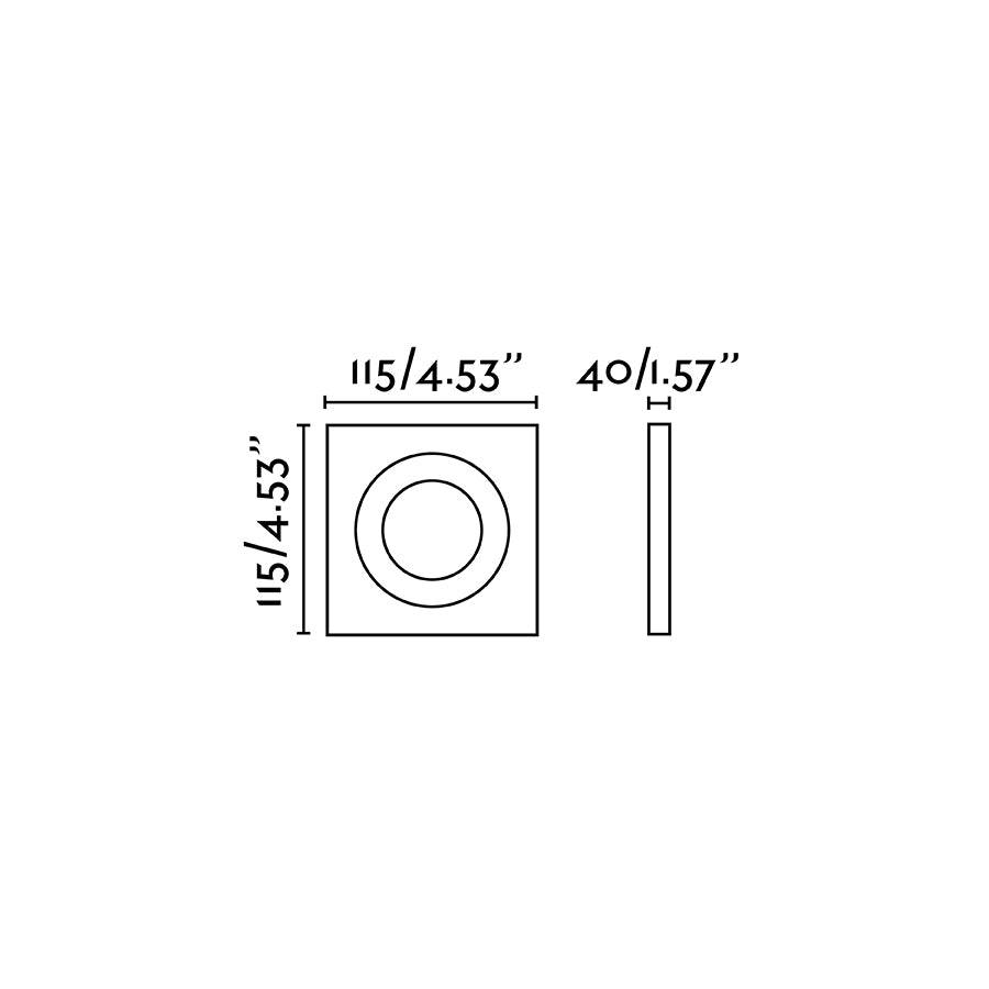 Faro ARGÓN SQ Black recessed lamp 43412