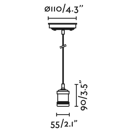 Faro ART Lámpara colgante negra 65134