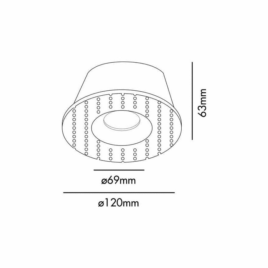 Faro FRESH Empotrable blanco sin marco 2100701