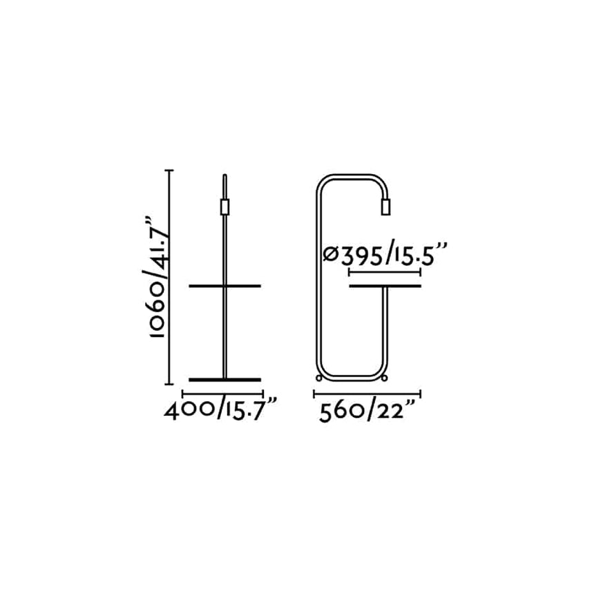 Faro GUEST Pie de salón negro 1046
