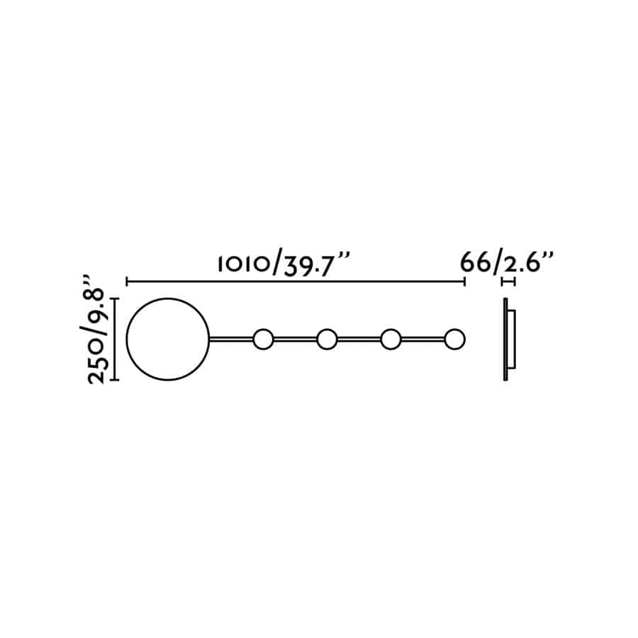 Faro HAN Black wall lamp/hanger 1001