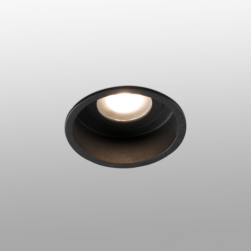 Faro HYDE R round black recessed lamp 40115