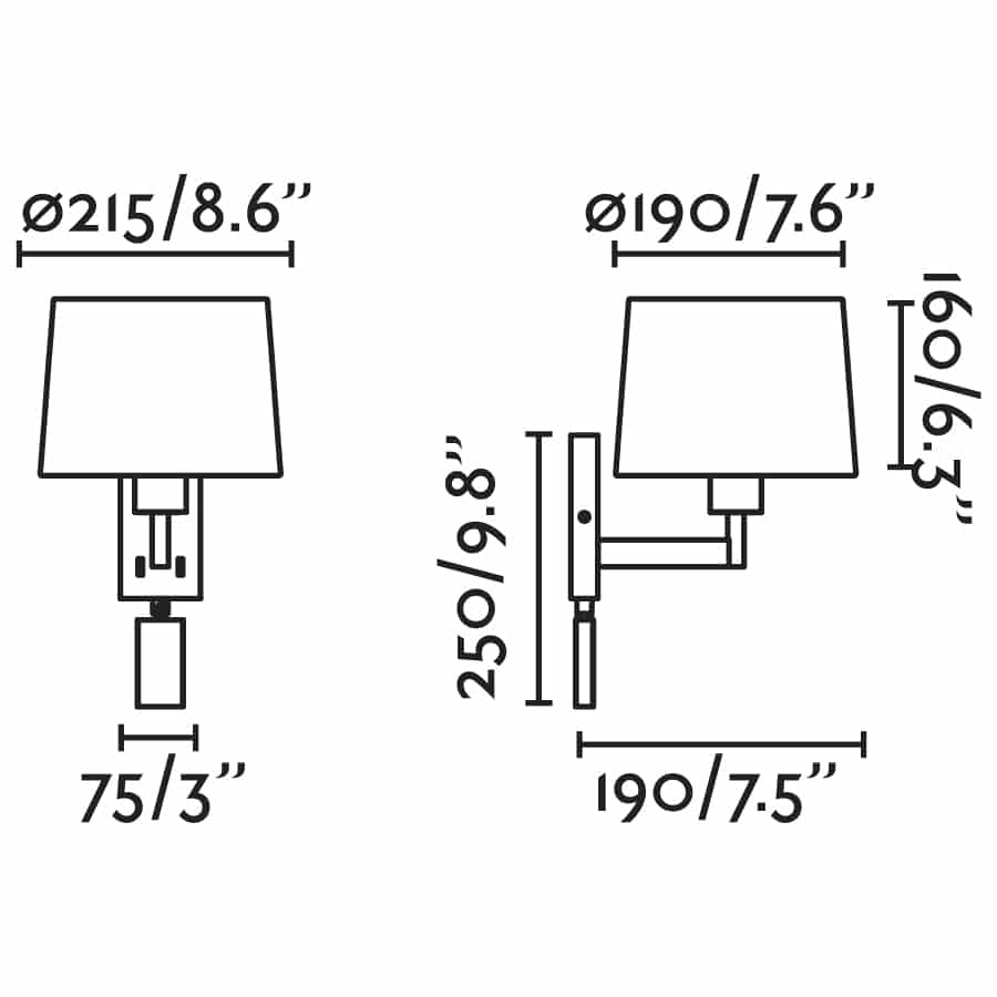Faro ARTIS Wall lamp with reader chrome/white 68493-01
