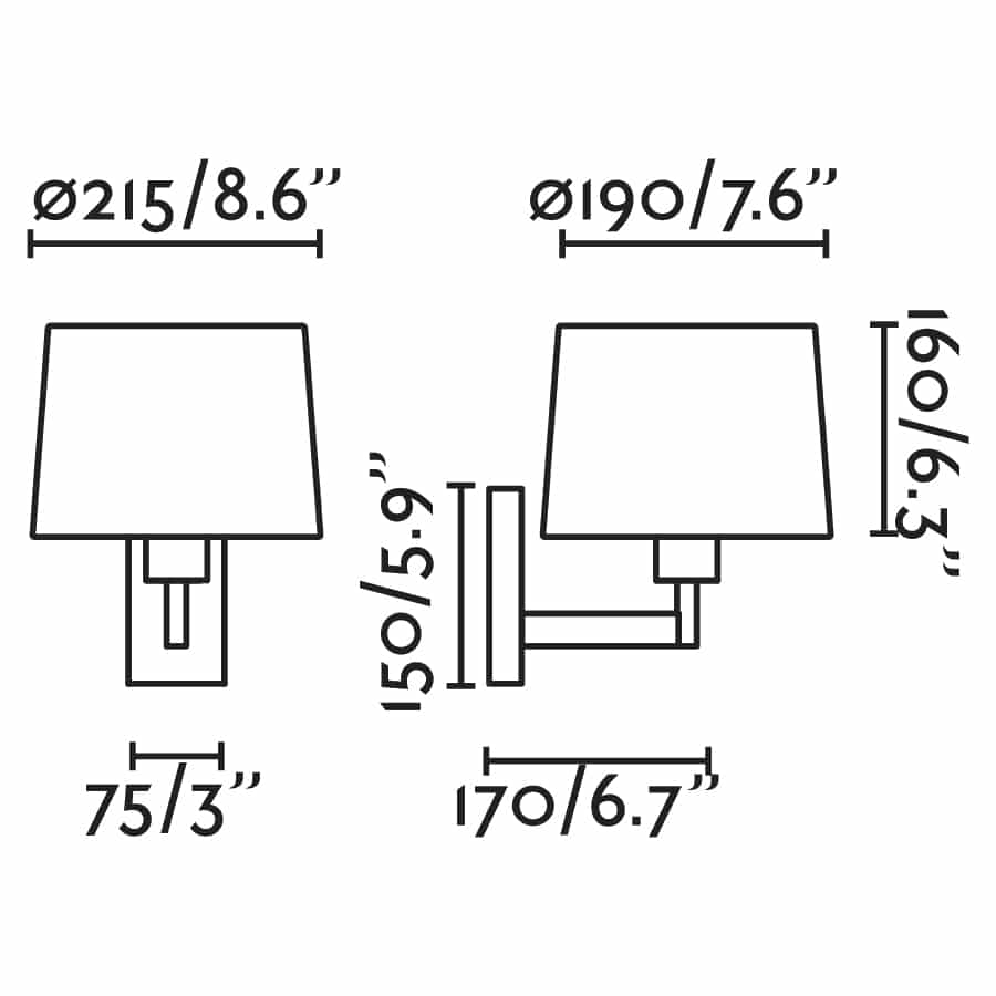 Faro ARTIS Wall lamp chrome/beige 68491-02