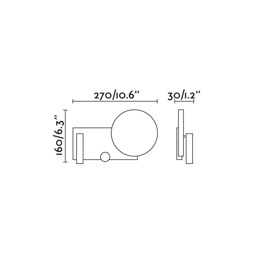 Faro KLEE Gray right wall lamp with reader 20065