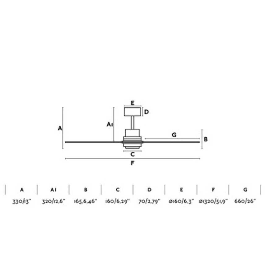Faro LANTAU L LED Ceiling Fan Matte Nickel/Pine with DC Motor 33560DC
