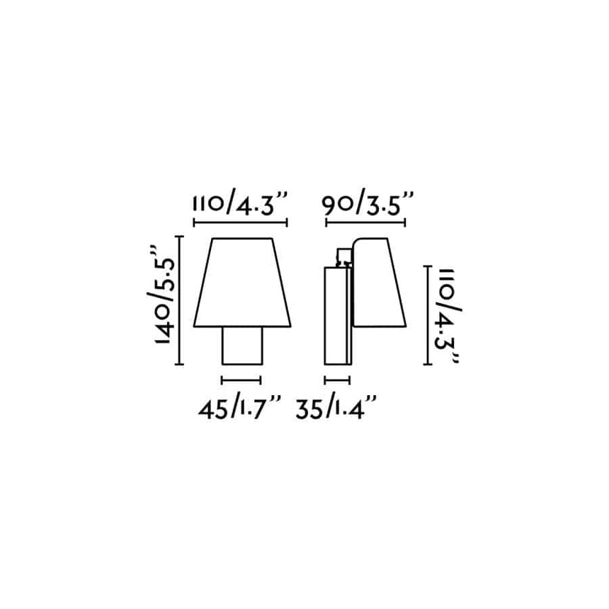 Faro LE PETIT Lámpara aplique negro 62162