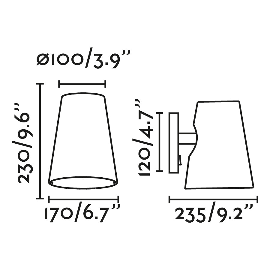 Faro LUPE Black/beige wall lamp 20031-88