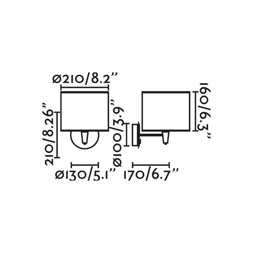 Faro MAMBO Lámpara aplique negro/ratan 64307-47