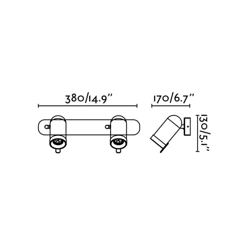Faro ORLEANS 2L Chrome wall lamp 43525