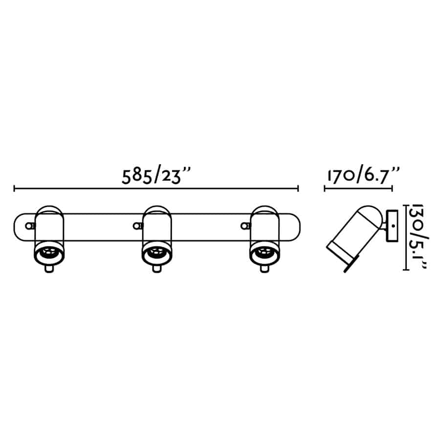 Faro ORLEANS 3L Chrome wall lamp 43528