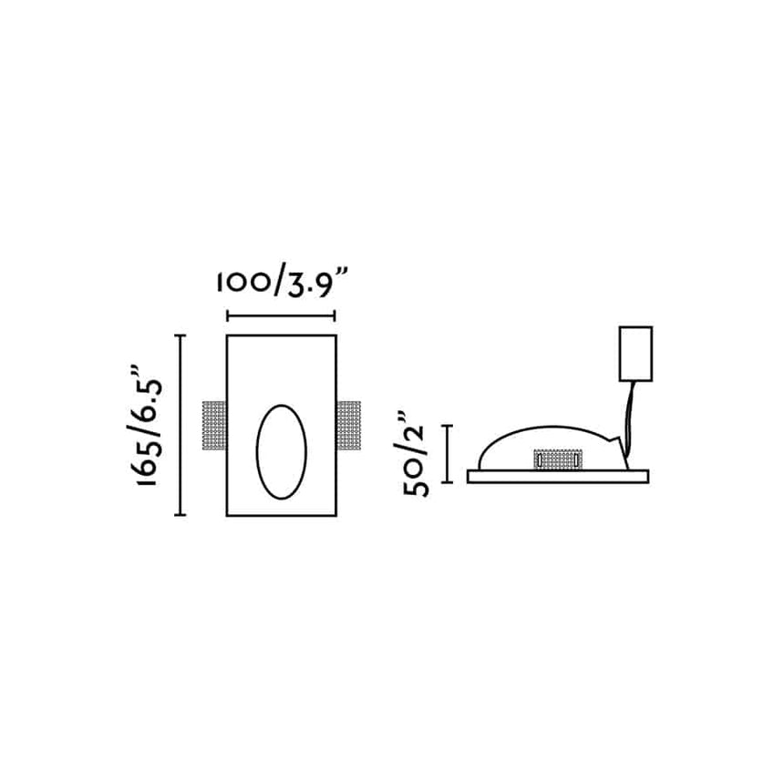 Faro PLAS oval white recessed lamp 63281