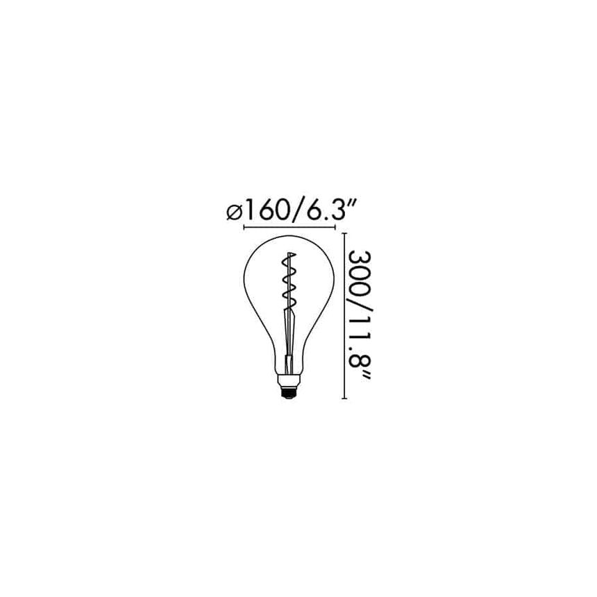 Headlight Bulb A160 AMBER LED FILAMENT E27 5W 17447