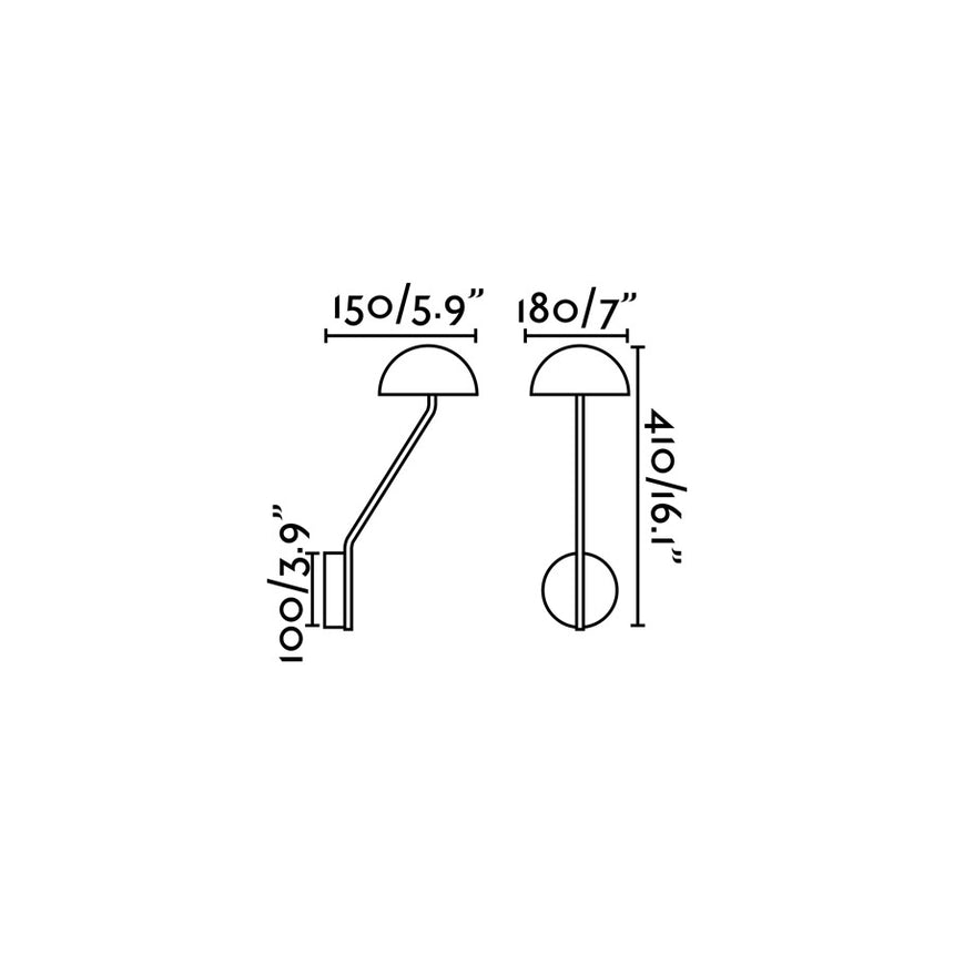 Faro PURE Black and off-white wall lamp 24528