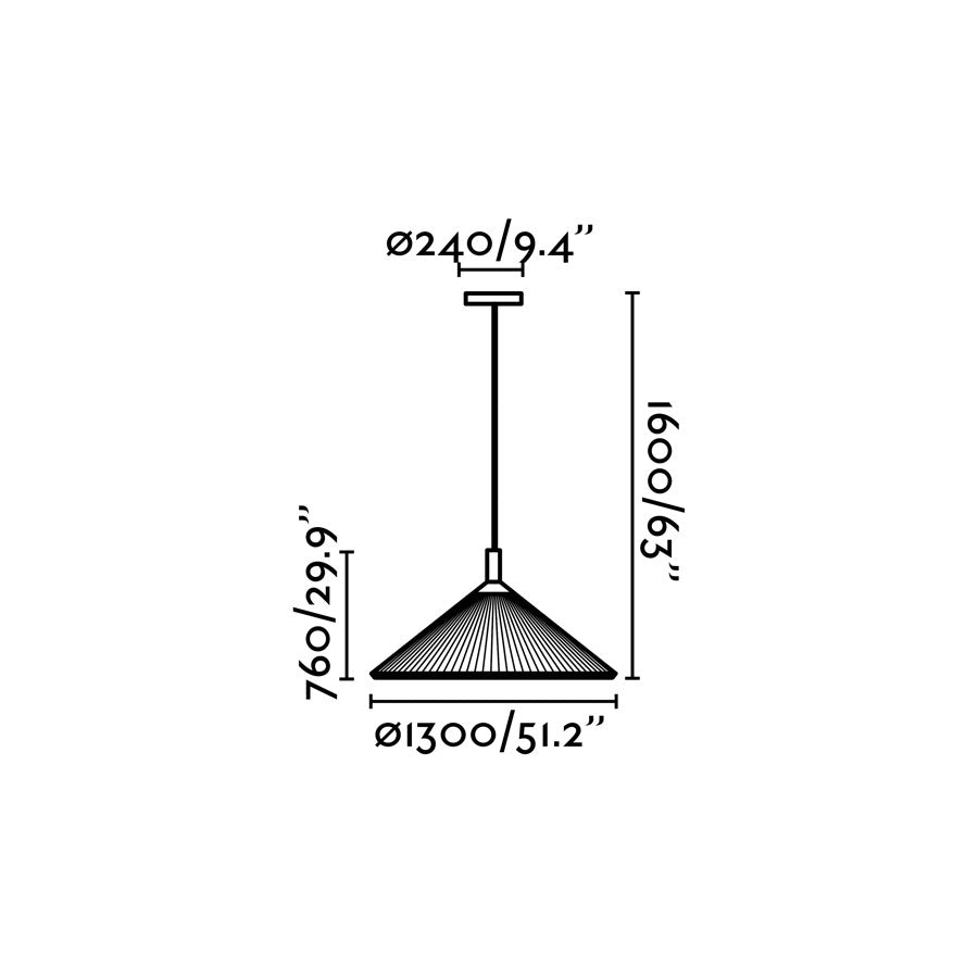 Faro SAIGON IN 1300 Lámpara colgante negra 20127