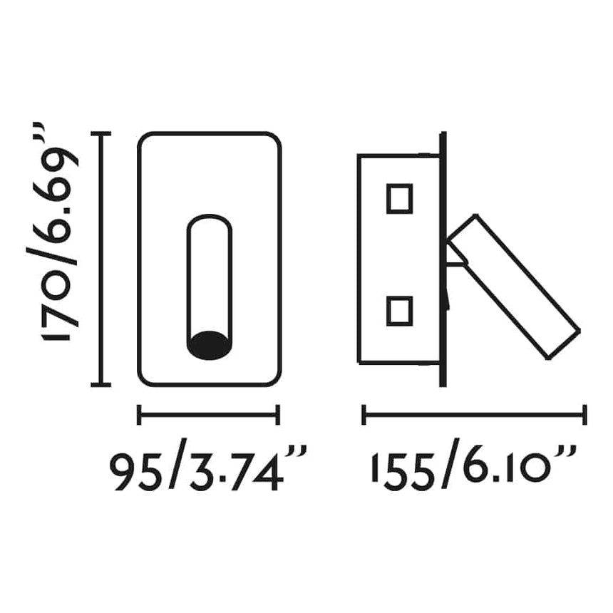 Faro SUAU Aplique empotrable bronce 62111