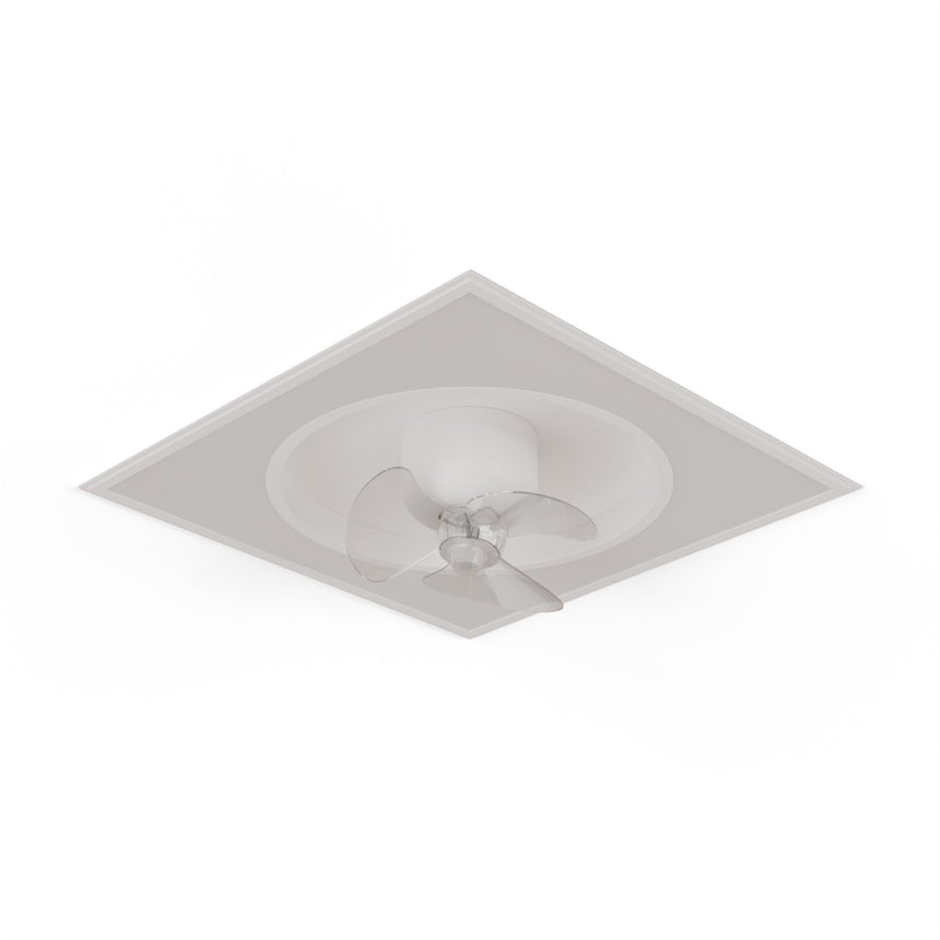 Ventilador de techo con luz Sulion Cubis 60cm LED blanco y transparente motor DC CCT — vista 4