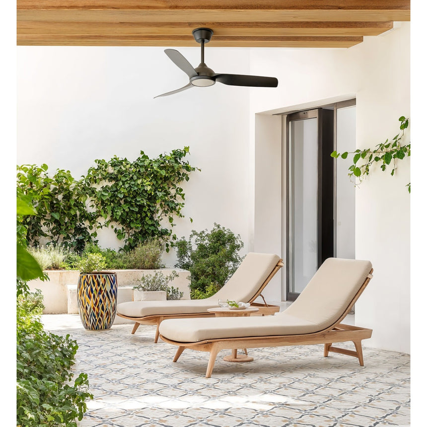 Ventilador de techo con luz Sulion Dana 132cm LED negro motor DC regulable — vista 2