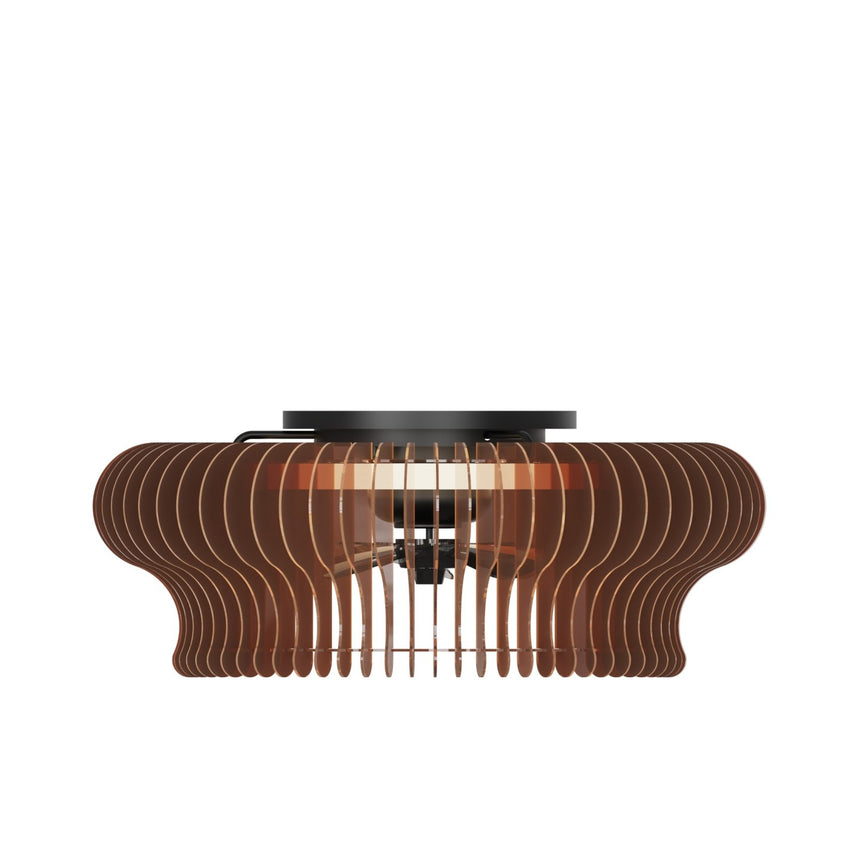 Ventilador de techo con luz Sulion Daya Style 60cm negro con pantalla marrón motor DC — vista 4