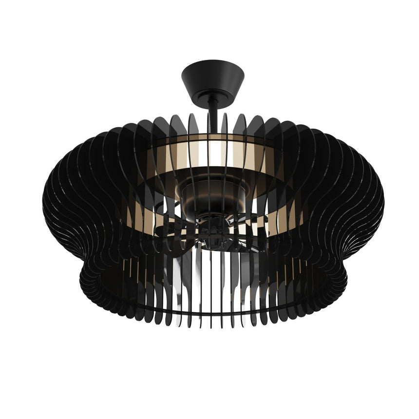 Ventilador de techo con luz Sulion Daya Style 60cm LED negro motor DC CCT regulable — vista 3
